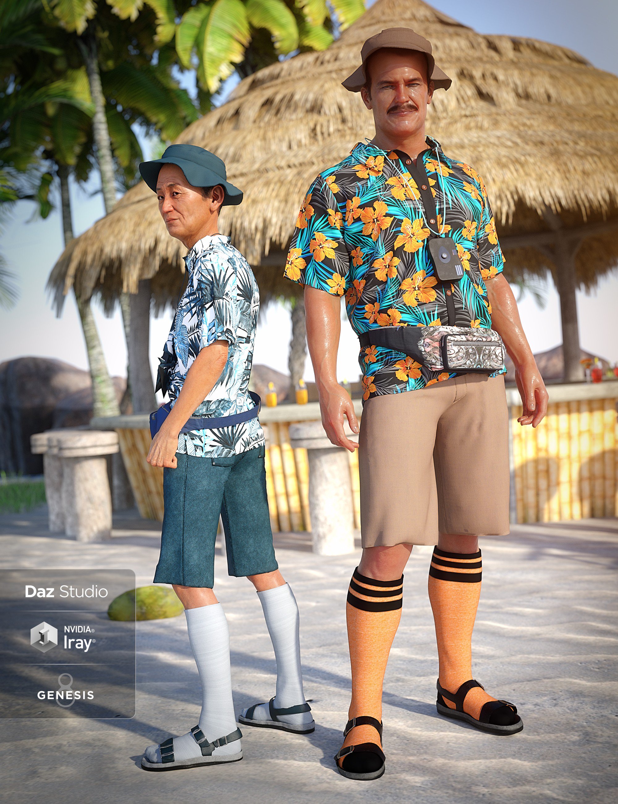 dForce On Vacation Outfit Textures dForce On Vacation Outfit Textures