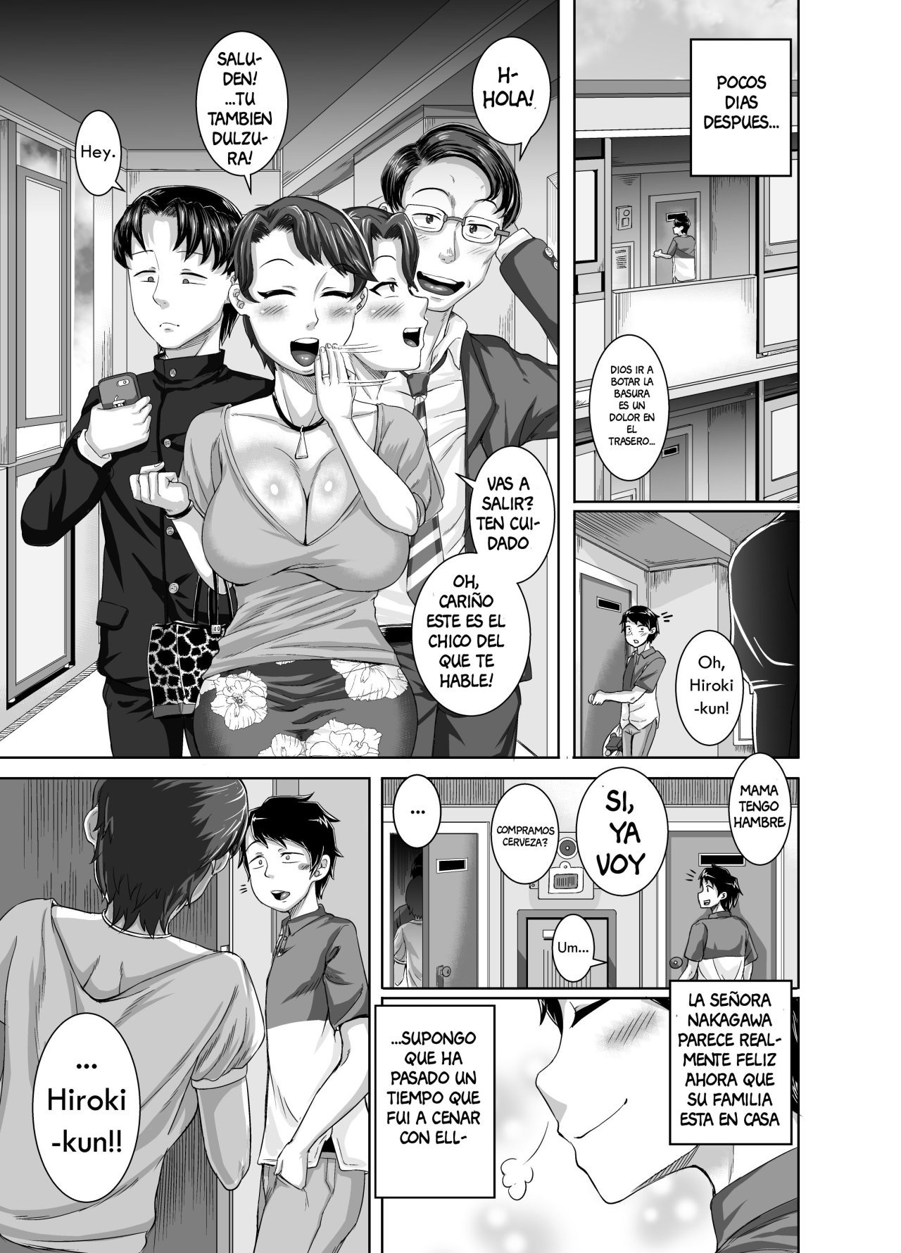 [Juna Juna Juice] Kinjo no Yuuwaku  Seduction from Next Door [Spanish] [Digital]