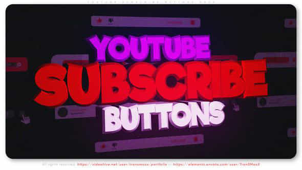 Youtube Subscribe Buttons - VideoHive 47431417