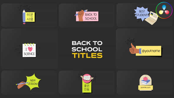 School Education Titles For Davinci Resolve - VideoHive 53862877