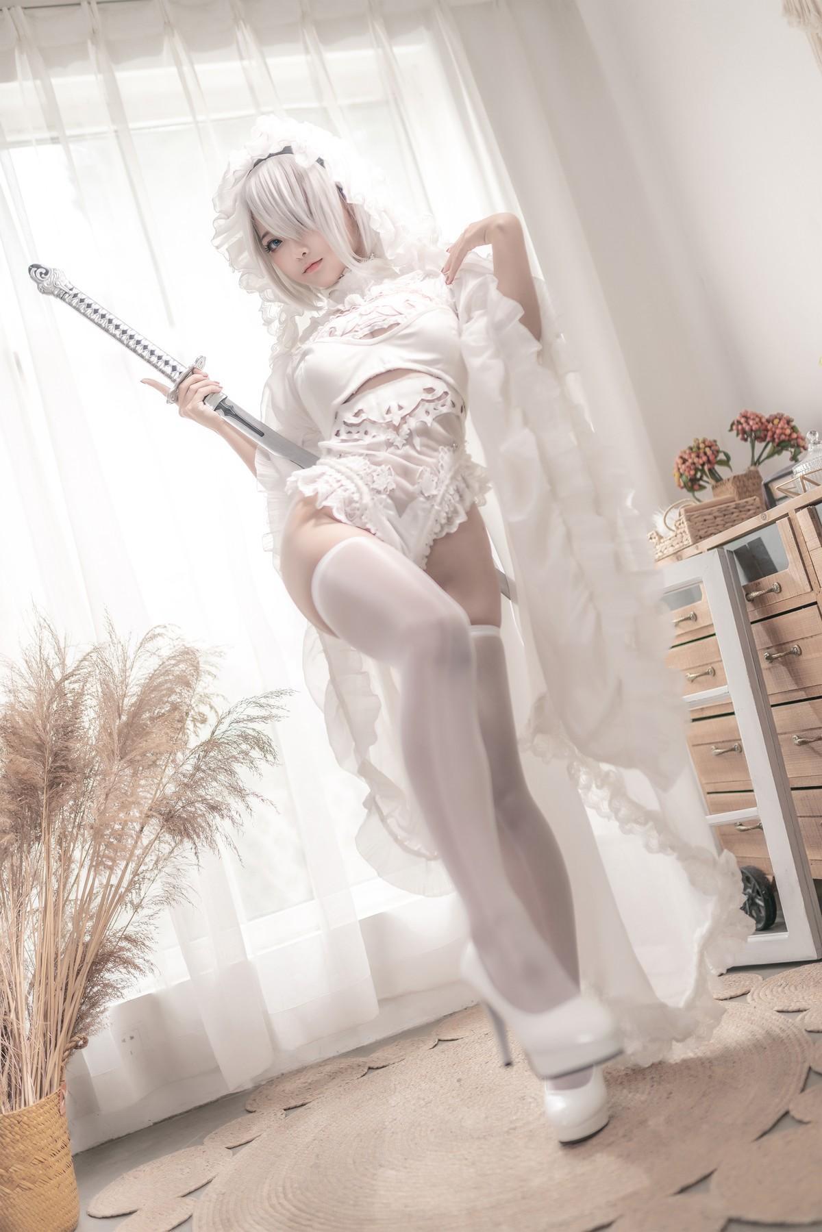 Cosplay 蠢沫沫 Chunmomo 尼尔纪元 白花嫁(20)