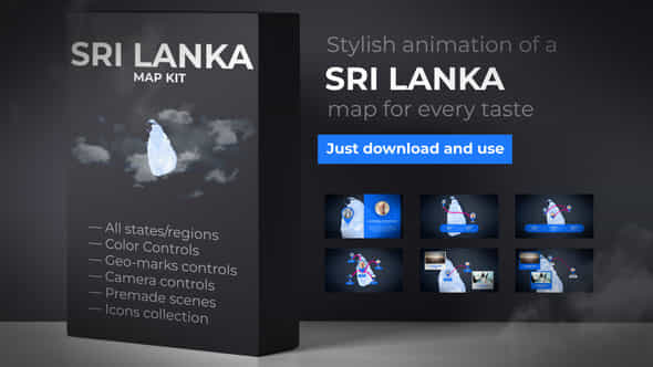 Sri Lanka Map - VideoHive 39340697