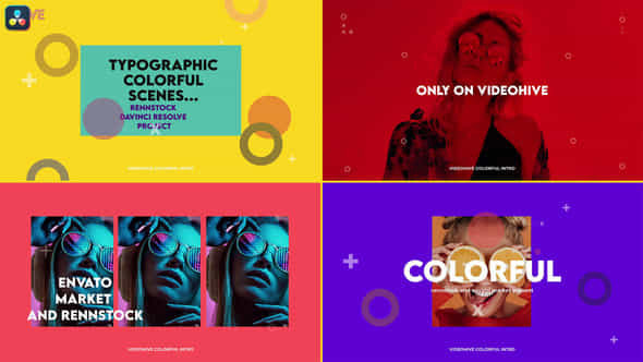 Typographic Colorful Intro - VideoHive 49088936