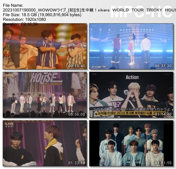 [TV-Variety] xikers WORLD TOUR TRICKY HOUSE : FIRST ENCOUNTER IN JAPAN (WOWOW Live 2023.10.07)