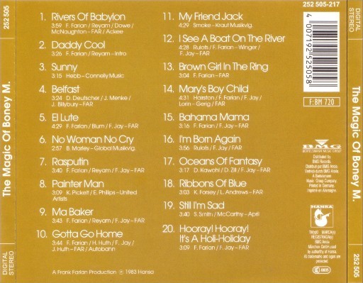 Boney M  - The Magic Of Boney M  (20 Golden Hits) (1983) [CD FLAC]