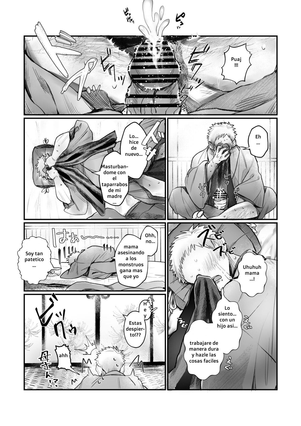 [Muchimuchioume (Muchiou)] Bakunyuu Muchimuchi Oni Mama, Mouja no Musuko to Honki Koubi. [Spanish] [Hta scan]