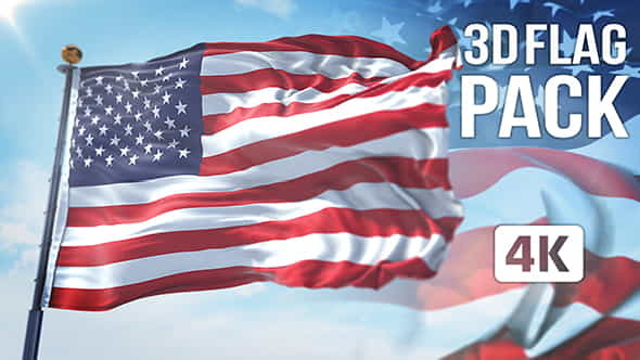 3D Flag Collection | 3D, Object - VideoHive 20317622
