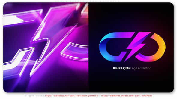 Black Lights Logo Animation - VideoHive 51600158