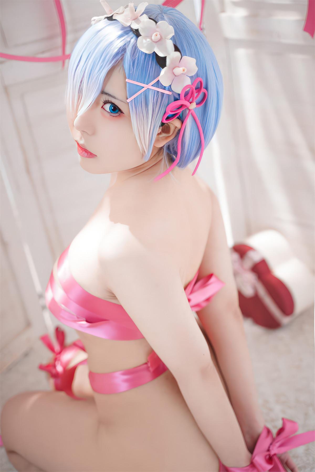 Cosplay 虎森森 蕾姆丝带 Rem Ribbon(13)