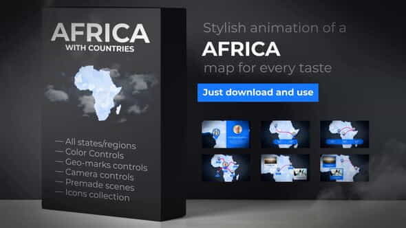 Africa Animated Map - Africa - VideoHive 24353996