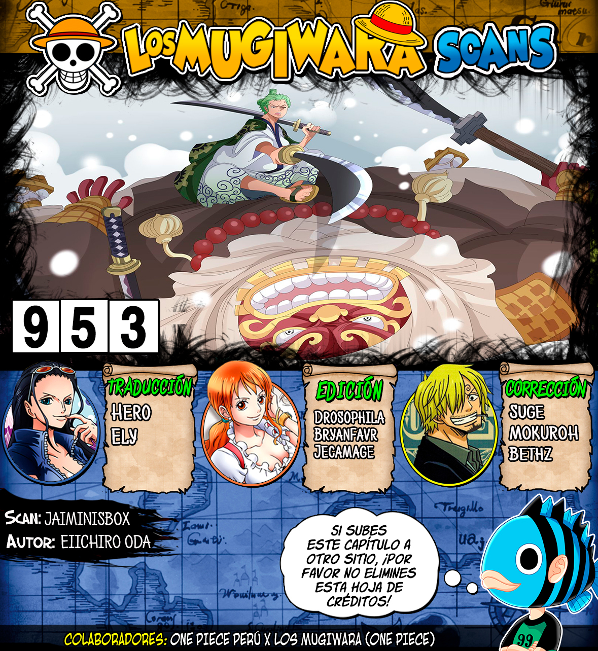 One Piece Manga 953 Op Fansub Identi