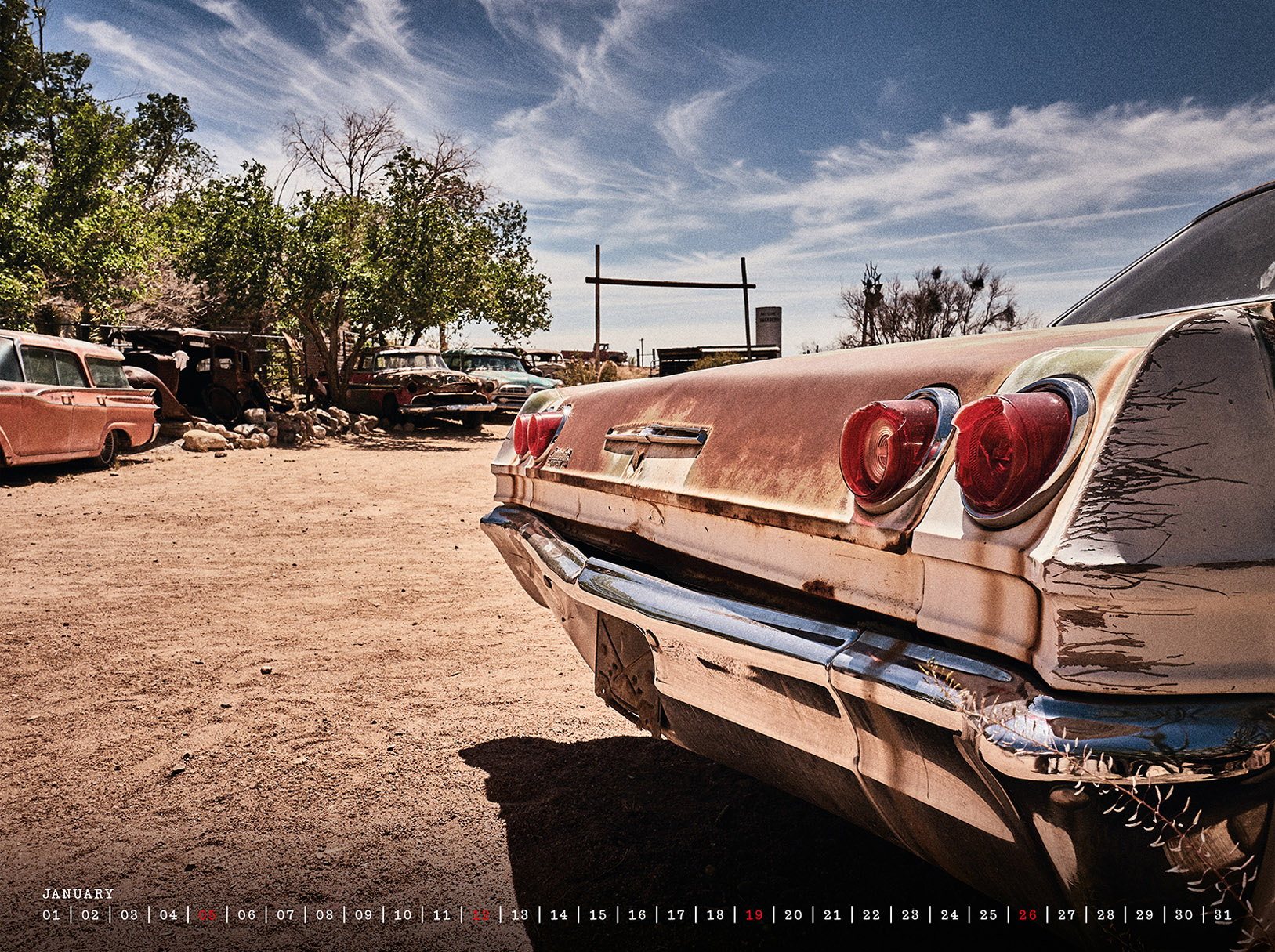 Route 66 / calendar 2020 by Christian Holzknecht Route 66 / календарь 2020 / январь