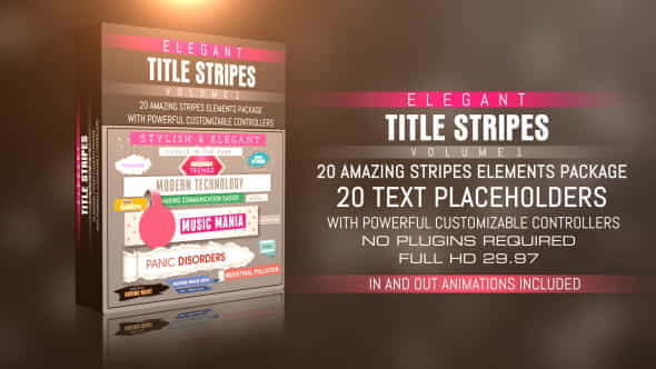 Elegant Title Stripes Vol-01 - VideoHive 8516424