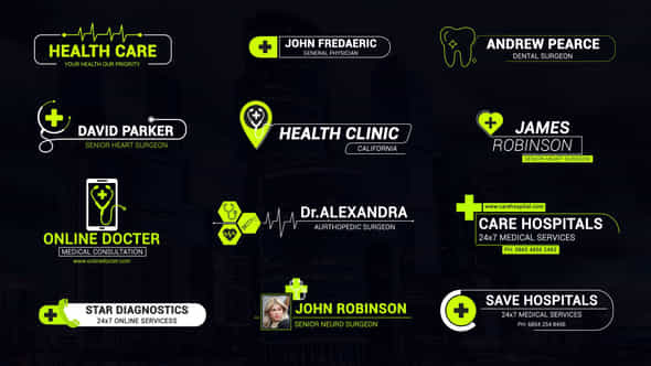 Modern Medical Titles - VideoHive 57226699