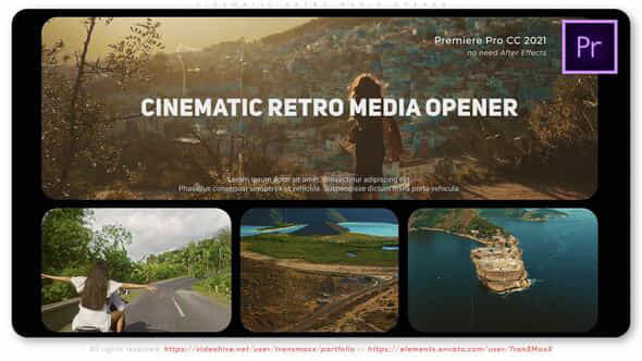 Cinematic Retro Media Opener - VideoHive 50014211