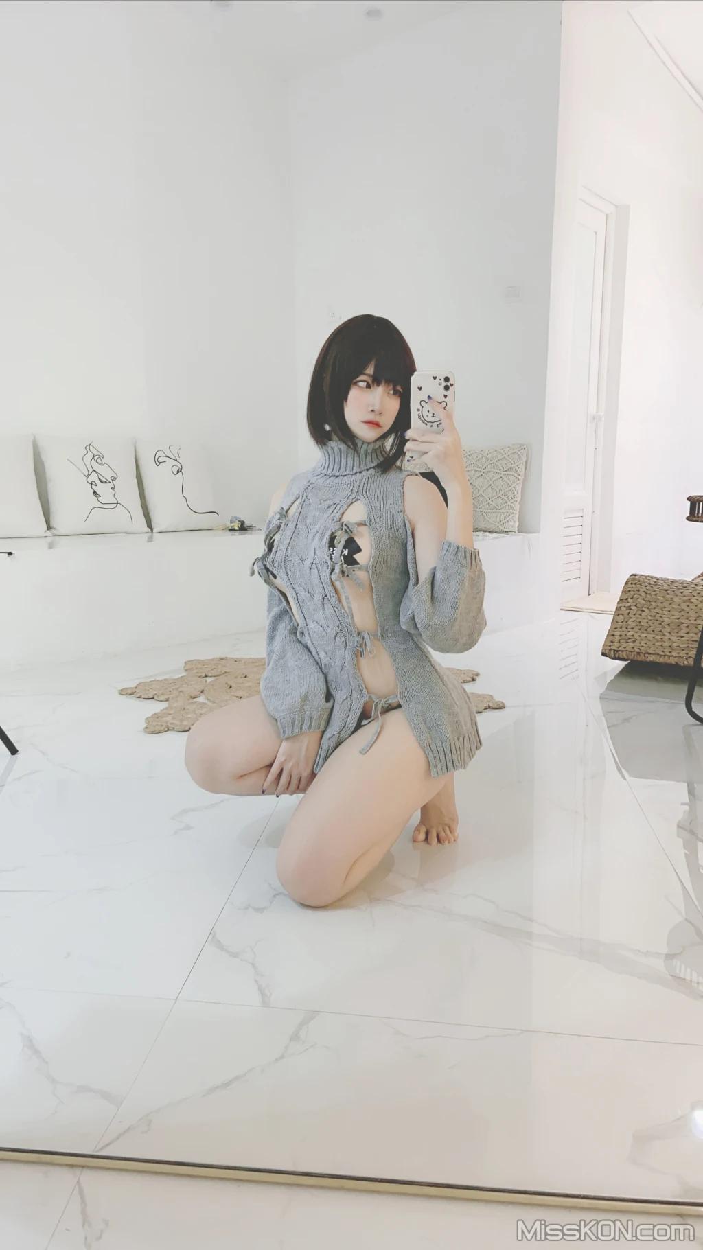 Coser@二佐Nisa: 私房洞洞毛衣 (66 photos )(60)