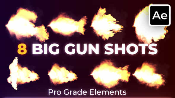 Big Gun Shots - VideoHive 45485639