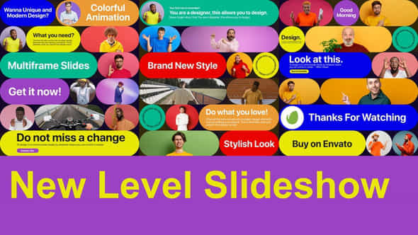 New Level Slideshow Colorful Gallery Opener - VideoHive 51087370