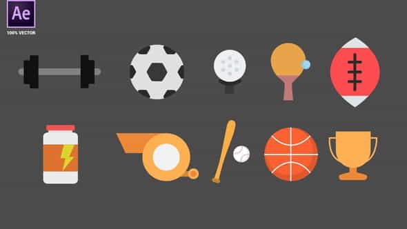 Sport Animated Icons - VideoHive 34095066