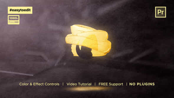 Golden Brush Logo - VideoHive 34229110