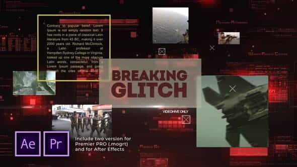 Breaking Glitch Presentation Slideshow - VideoHive 29622484