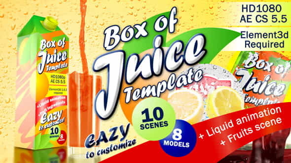 Box of Juice Template - VideoHive 15577952