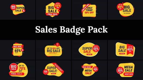 Sales Badges Design Pack - VideoHive 35608269