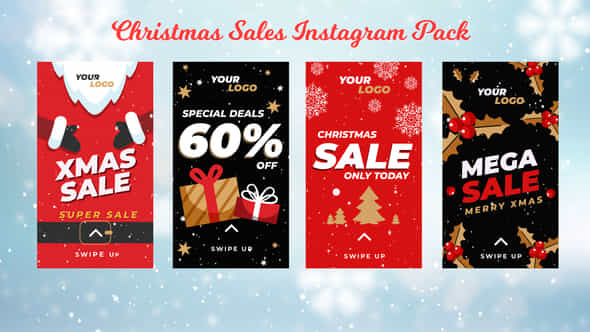 Christmas Sales Instagram Story Pack 2 - VideoHive 55580584