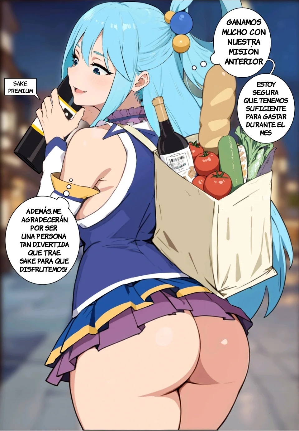 Kazuma castigando a Aqua - Konosuba - 0