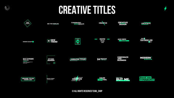 Creative Titles 1 - VideoHive 44614857