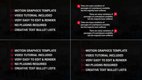 Modern Text Bullet - VideoHive 47440759