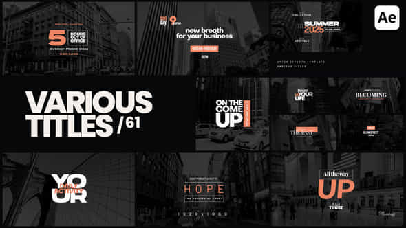 Various Titles 61 - VideoHive 58406007