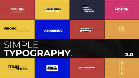 Typography Titles 2.0 - VideoHive 43731483