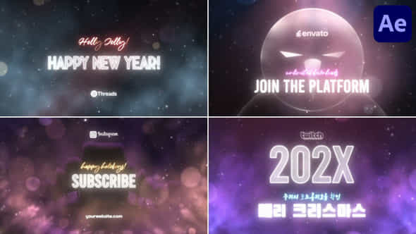 Xmas And New Year Typography For After Effects - VideoHive 55519880