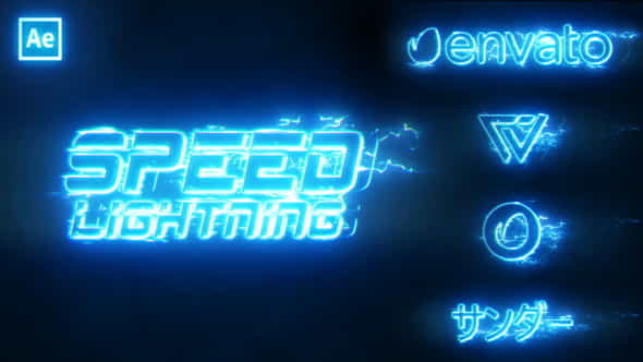 Speed Lightning Intro Logo - VideoHive 37345376