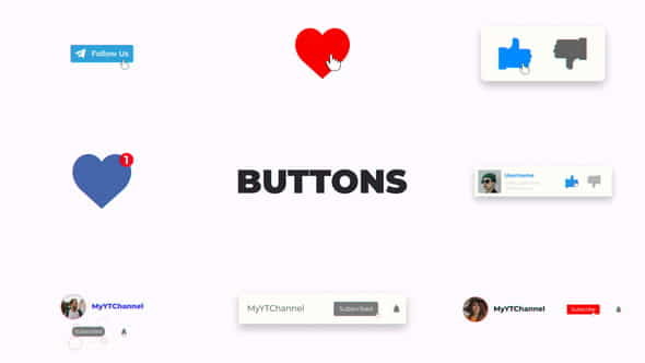 Social Media Buttons - VideoHive 37717115