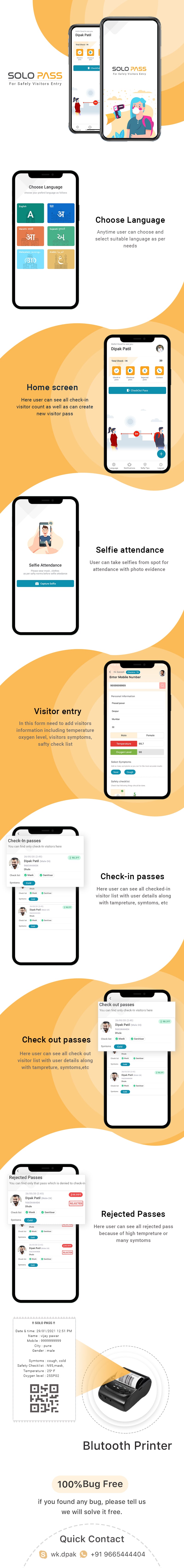 Solopass - Safty Visitor pass - 2