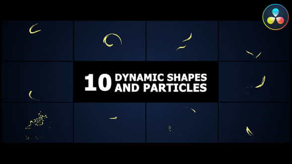 Dynamic Shapes And Particles Davinci Resolve - VideoHive 53861965