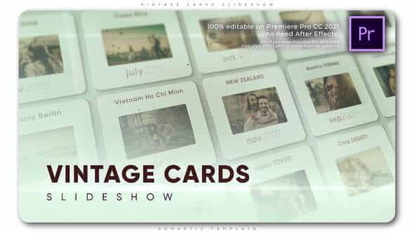 Vintage Cards Slideshow - VideoHive 33362888