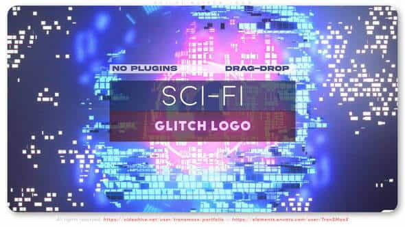 Sci-Fi Glitch Logo - VideoHive 28642013