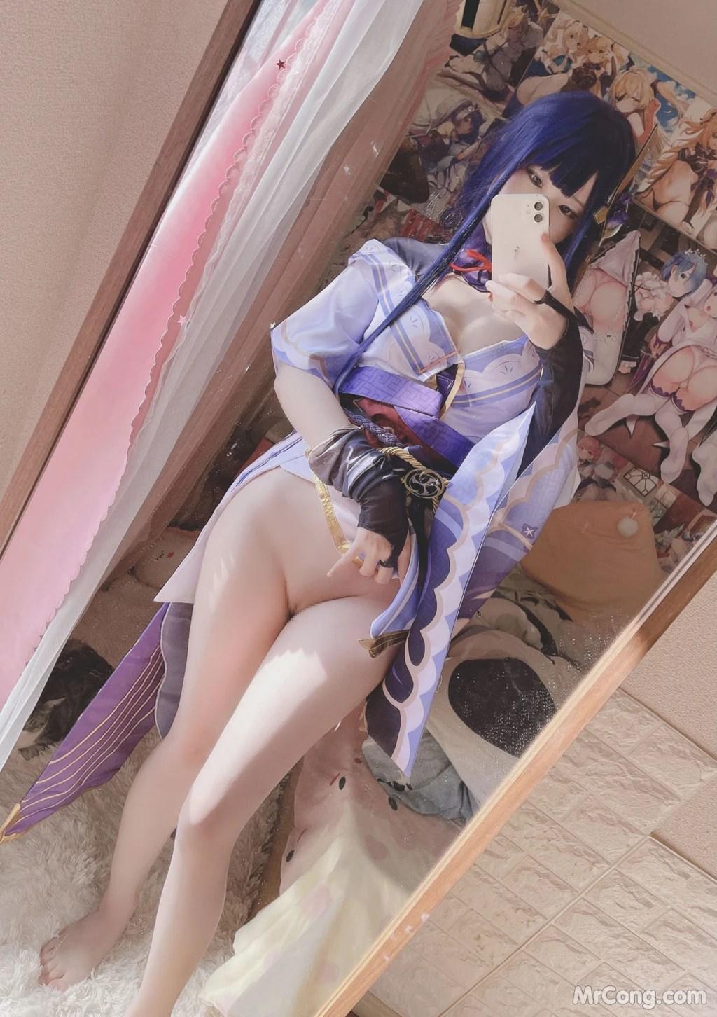 Coser@习呆呆: 原神 雷电将军 (27 photos )(2)