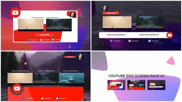 Youtube End Screens Pack - VideoHive 33320338
