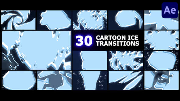 Cartoon Ice Transitions - VideoHive 42268304