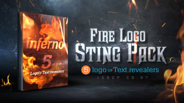 Fire Logo Sting - VideoHive 9949842