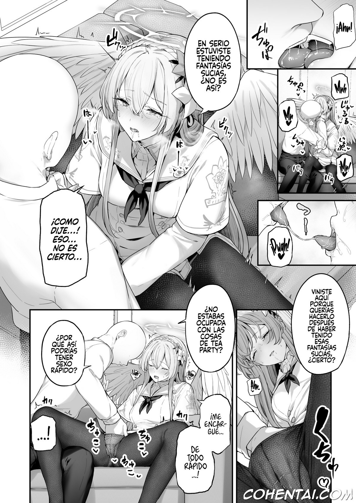 Watashitachi no Tea Party ga Sukebe na Hazu Arimasen!! (Blue Archive) xxx comics manga porno doujin hentai español sexo 