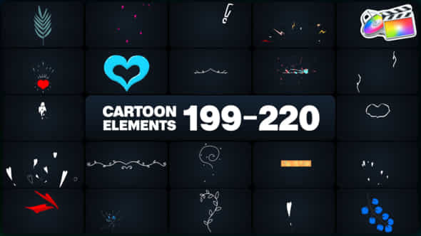 Cartoon Elements For Fcpx - VideoHive 50381597