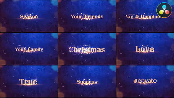 Christmas Wishes For Davinci Resolve - VideoHive 49326777