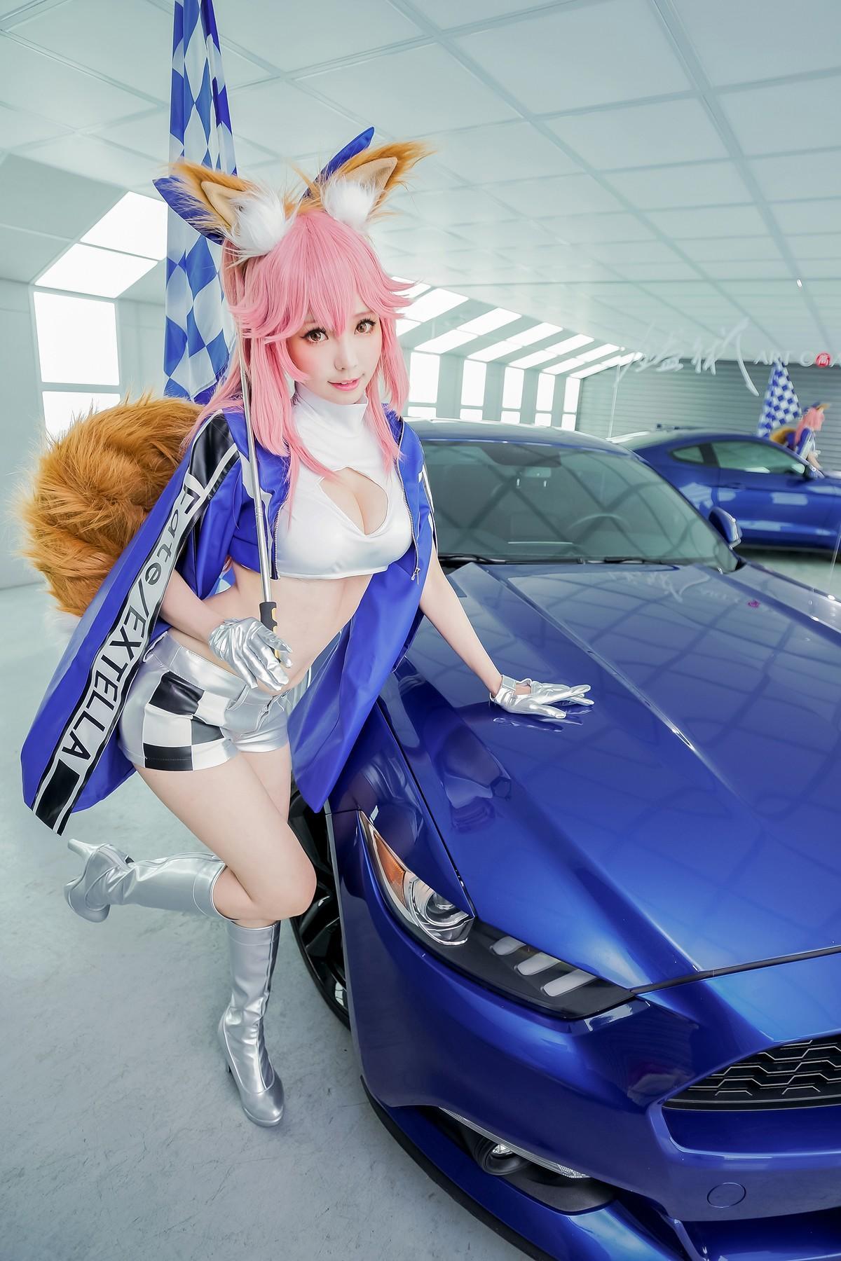 Cosplay ElyEE子 玉藻前赛车(27)
