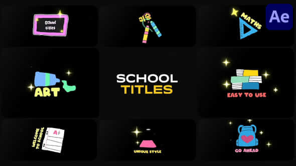 Colorful School Titles For After Effects - VideoHive 51884027