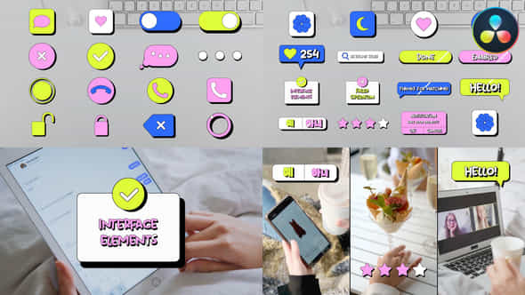 Interface Elements For Davinci Resolve - VideoHive 50588212